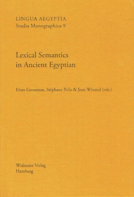 lexilogic ancient egyptian|Lexical Semantics in Ancient Egyptian: an introduction.